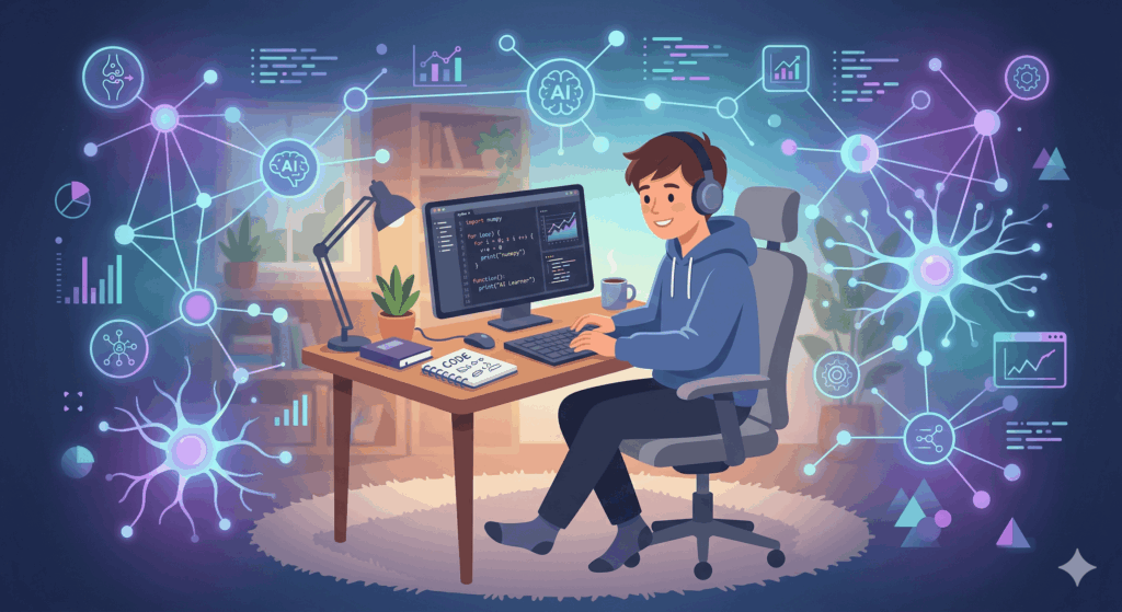 image of modern artificial intelligence or virtual world